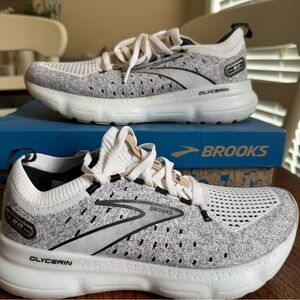 Brooks Women’s  White and Gray Running Shoes